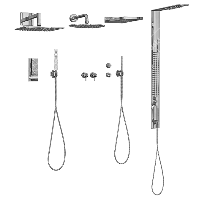 Sleek Radaway Shower Enclosures 3D model image 6