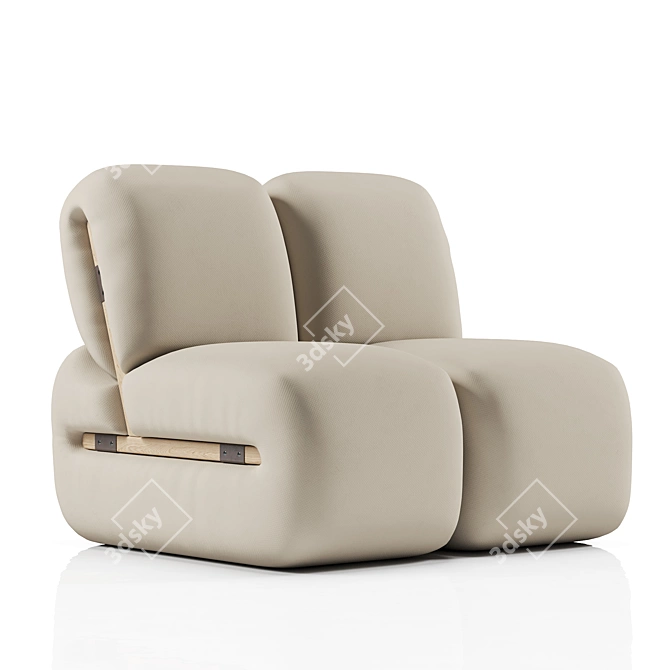 Modern Ergonomic Leisure Chair 3D model image 3