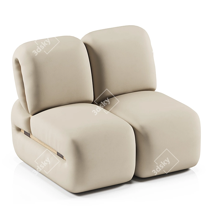 Modern Ergonomic Leisure Chair 3D model image 4