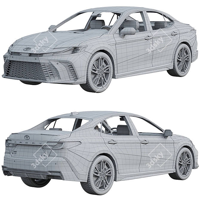 Toyota Camry Hybrid 2025: Versatile Elegance 3D model image 3