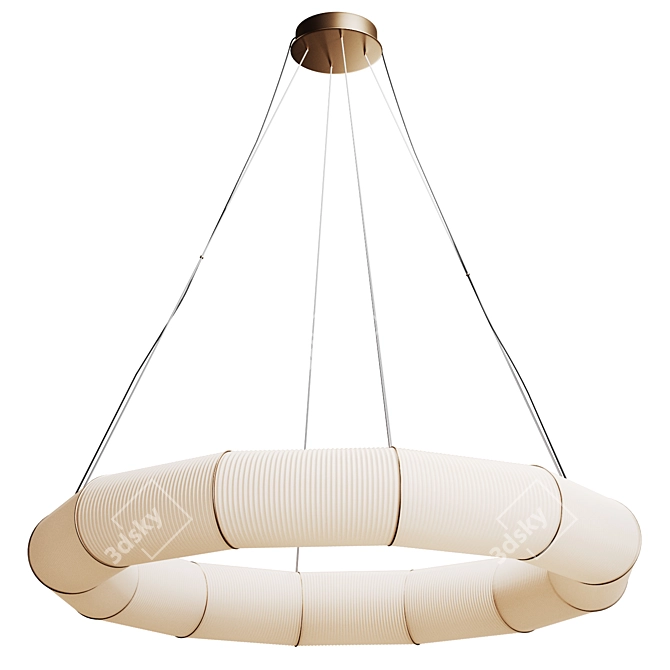 Modern Japanese Tekio Pendant Lamp 3D model image 1