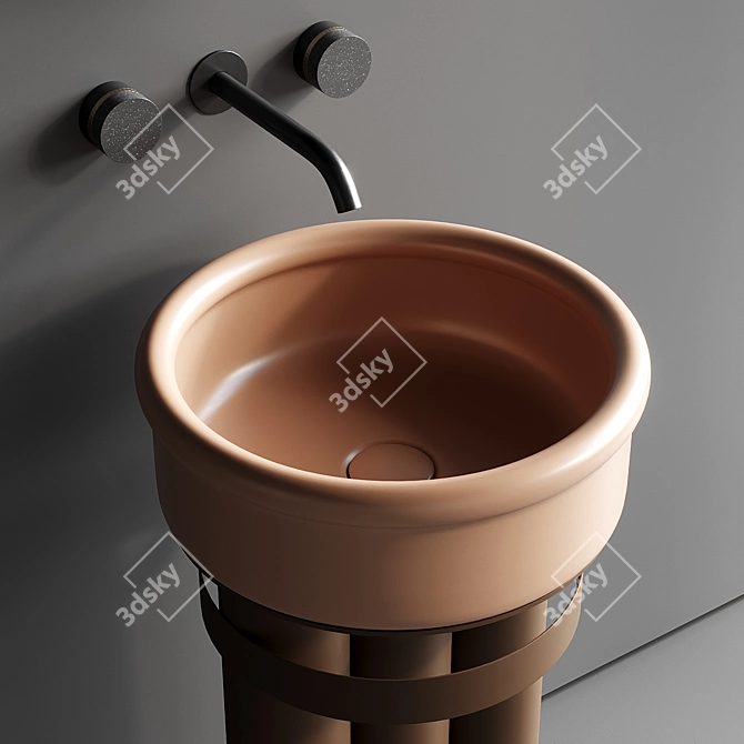 Brera Ceramic Vanity Set 3D model image 2