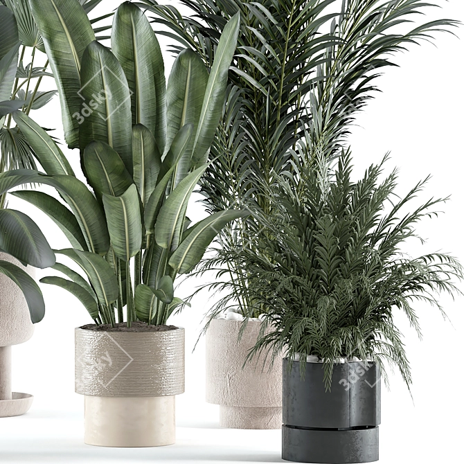 Industrial Style Indoor Plant Model 3D model image 2