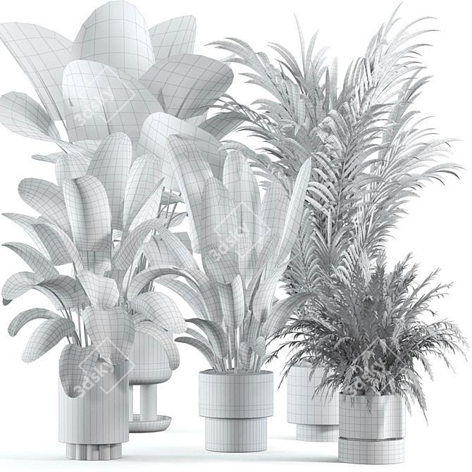 Industrial Style Indoor Plant Model 3D model image 4