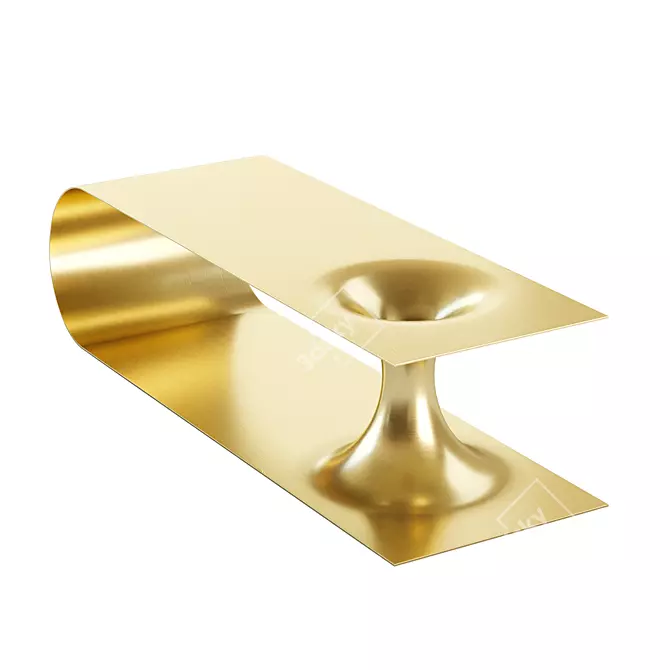 Erickson Aesthetics Brass Wormhole Table 3D model image 2