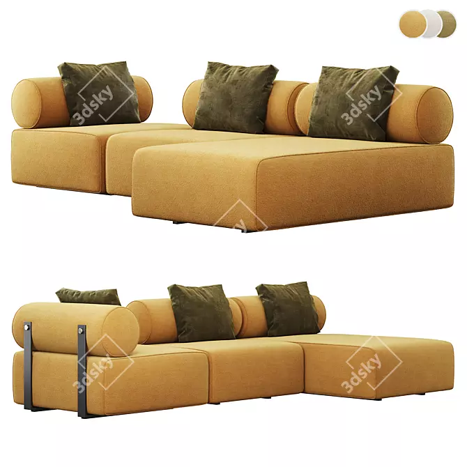 Elegant Domkapa Shinto Sofa Set 3D model image 1