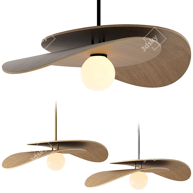 Mahalo Tiered Pendant Light 3D model image 1