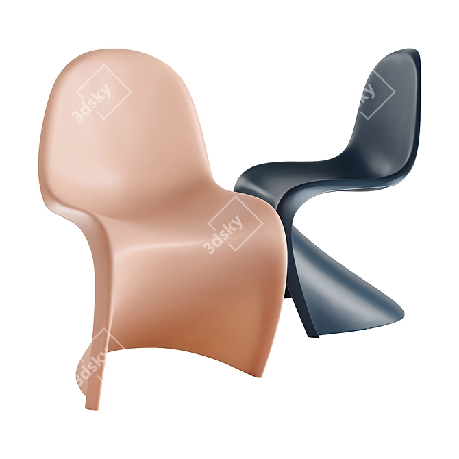 Vitra Panton Chair: Pale Rose 3D model image 3