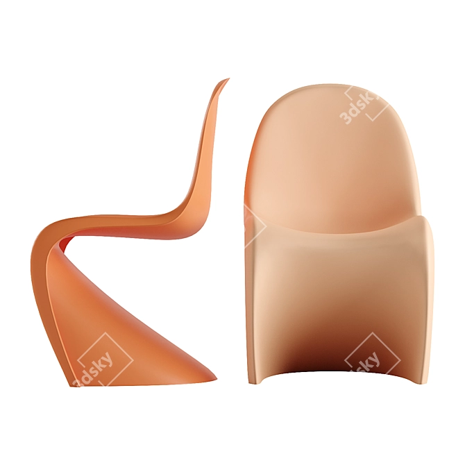 Vitra Panton Chair: Pale Rose 3D model image 7