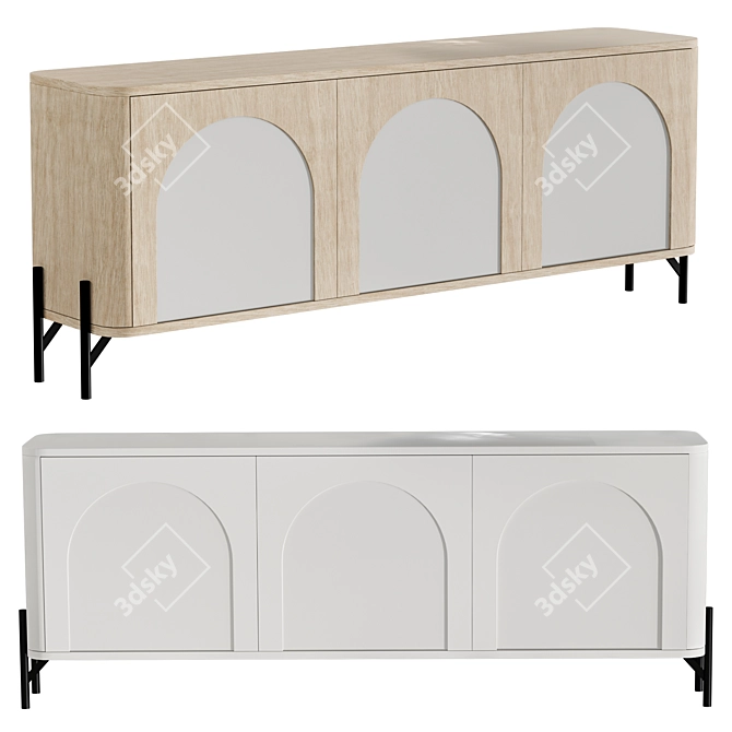 Mezahome Kotlas Dresser - Two Finishes 3D model image 1