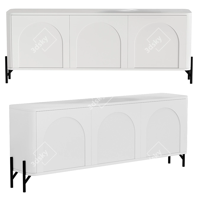 Mezahome Kotlas Dresser - Two Finishes 3D model image 3