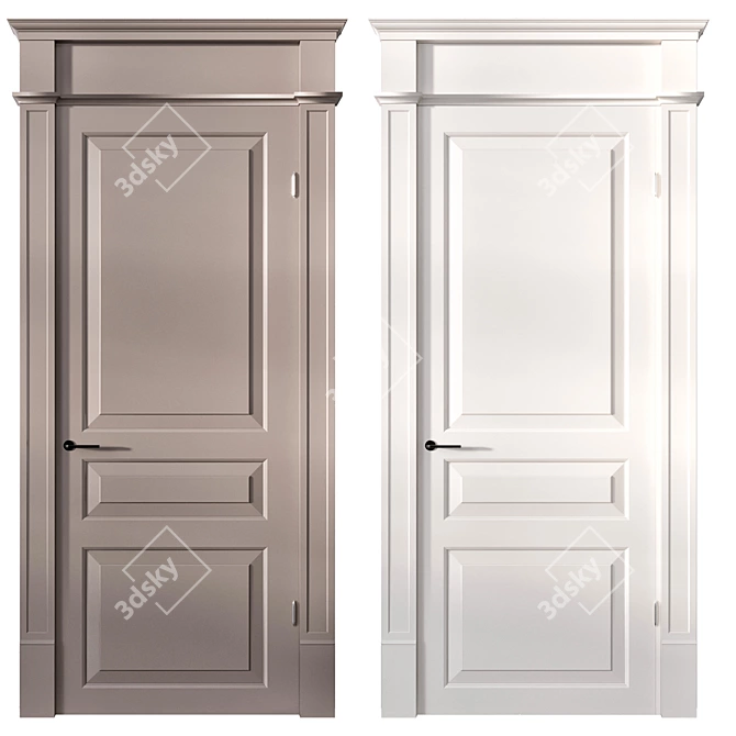 Highly Detailed Corona VRay Door 3D model image 1