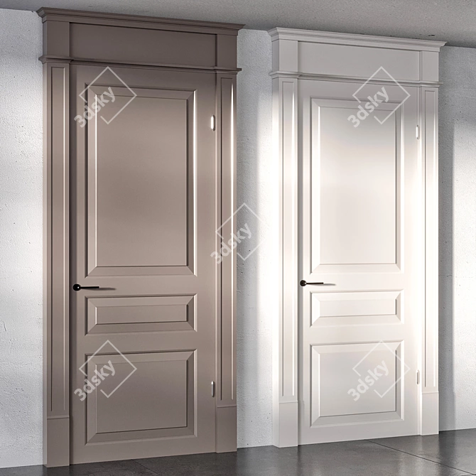 Highly Detailed Corona VRay Door 3D model image 2