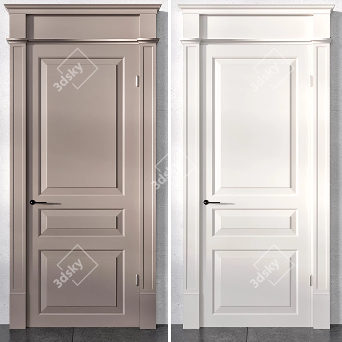 Highly Detailed Corona VRay Door 3D model image 3