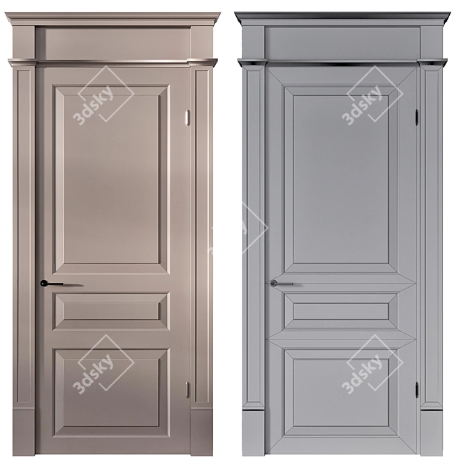 Highly Detailed Corona VRay Door 3D model image 4