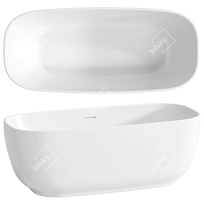 Acrylic Bathtub ABBER AB9260 3D model image 1