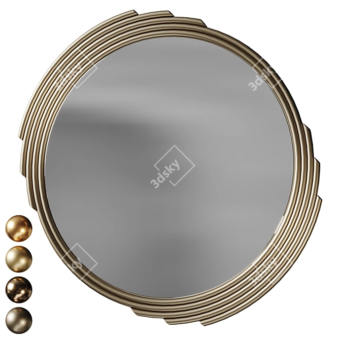 Elegant Wall Mirror for Stylish Decor 3D model image 1