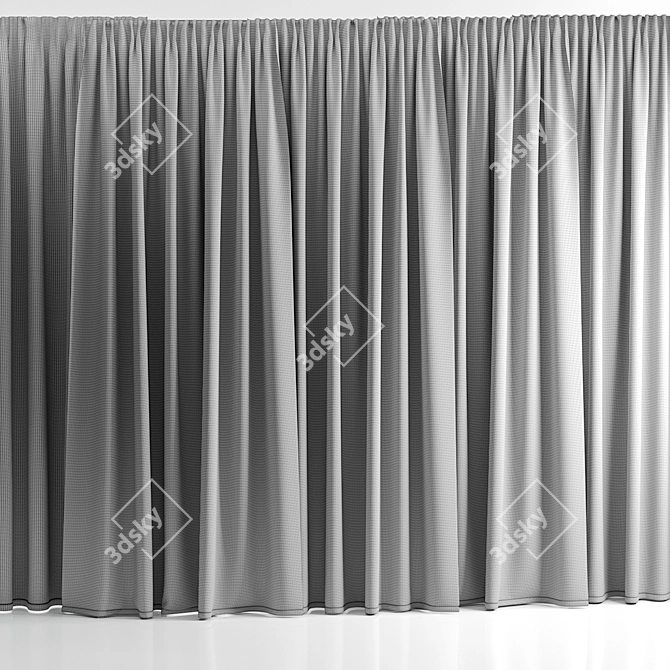 Variety Curtains with ColorCorect Mapping 3D model image 3