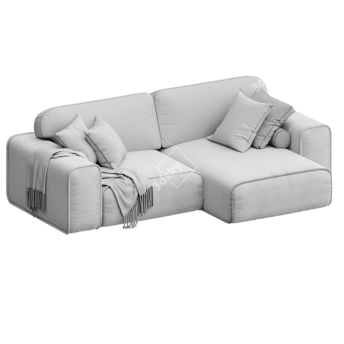 Modern Corner Sofa Viena Model 3D model image 6