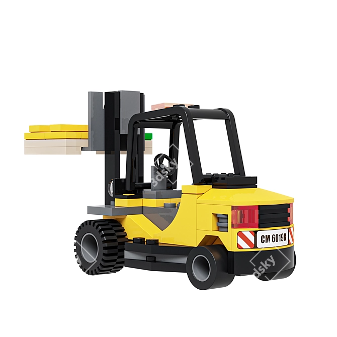 Lego Forklift Truck 3D Model 3D model image 3