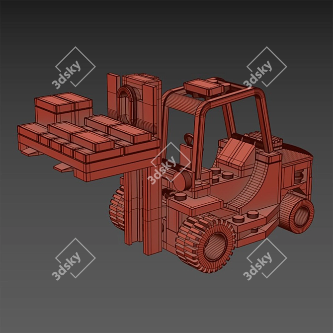 Lego Forklift Truck 3D Model 3D model image 7