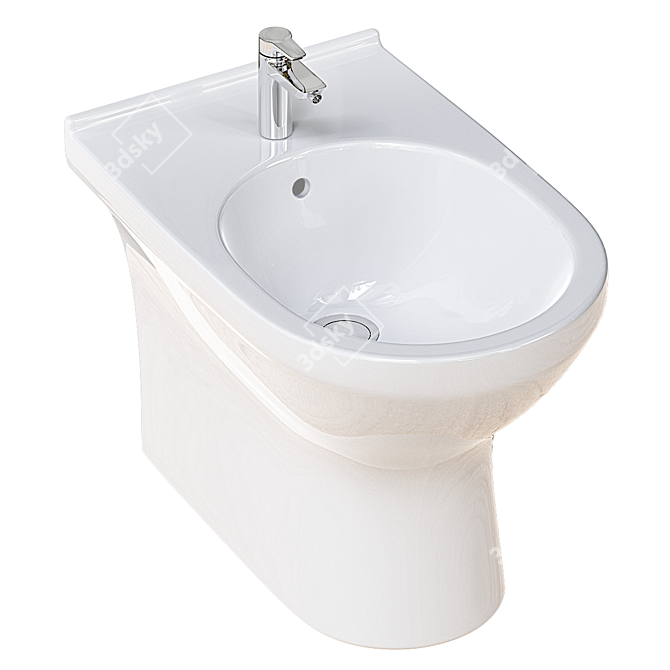 Elegant Floor Bidet VILLEROY&BOCH O'NOVO 3D model image 1