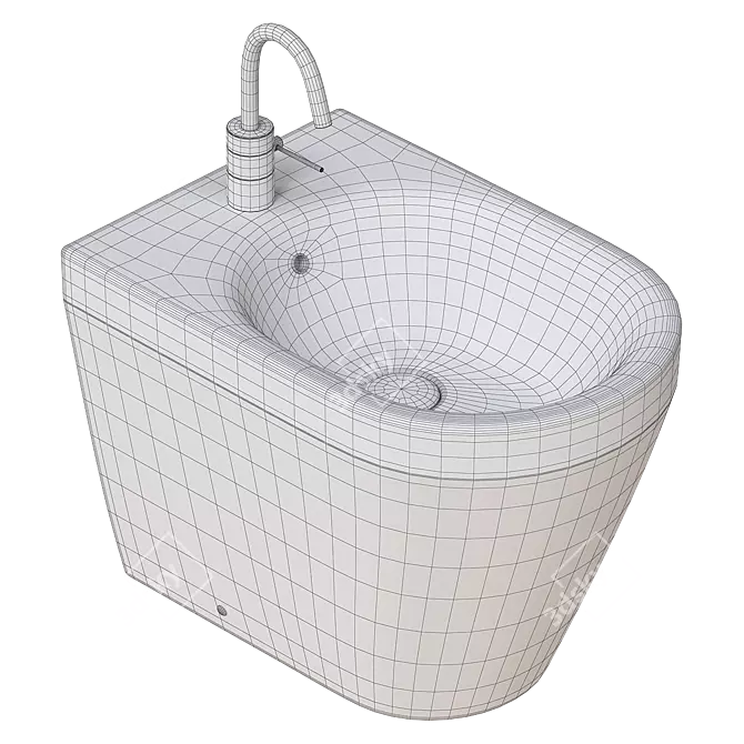 Modern Bidet Toilet: Hatria Daytime EVO 3D model image 2