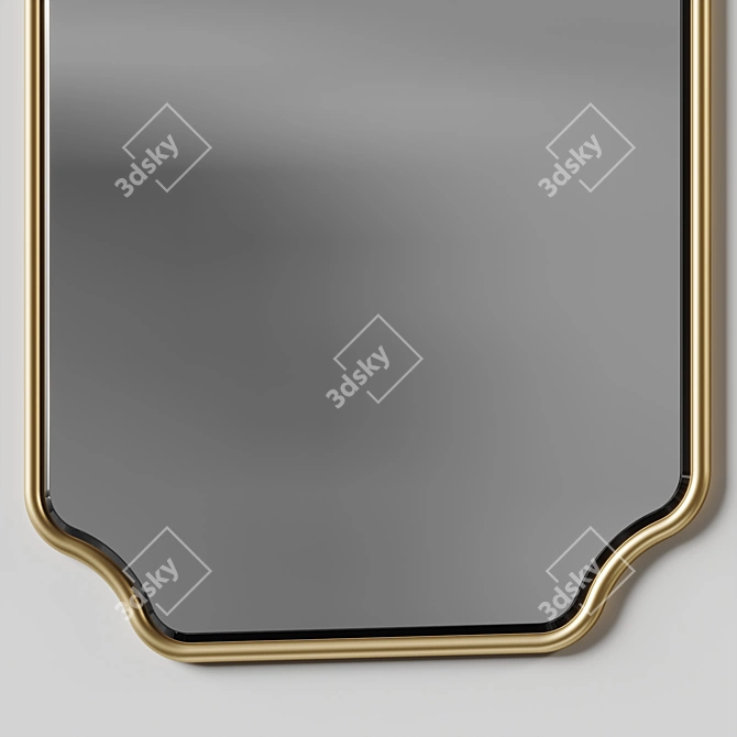 Art Deco Beveled Accent Mirror 3D model image 4