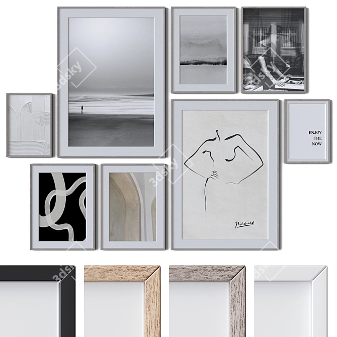 Modern Wall Art Frames Package 3D model image 1