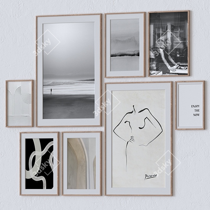 Modern Wall Art Frames Package 3D model image 3