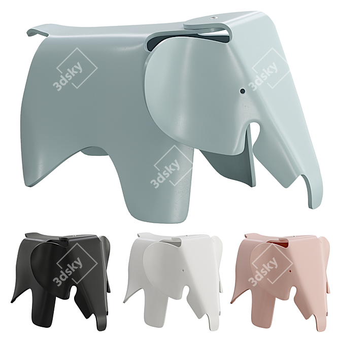 Modern Eames Elephant Chair Replica 3D model image 1