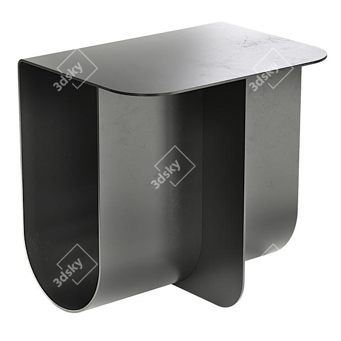 Modern White Side Table 3D model image 3