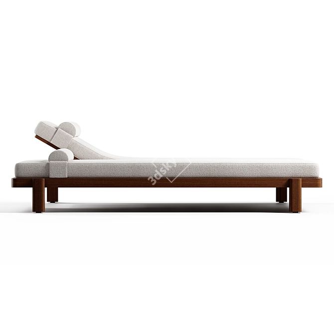 Seamless Double Sunbed 3D Model 3D model image 7