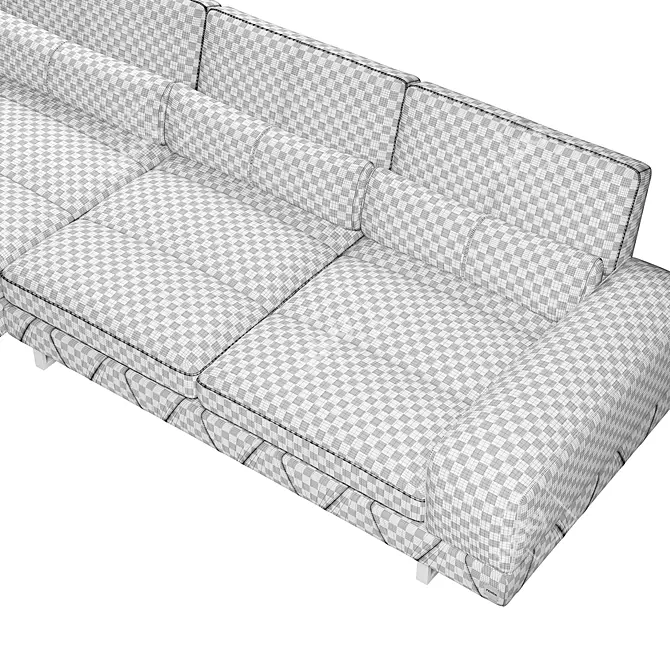  Modern Comfort Landy Corner Sofa 3D model image 4