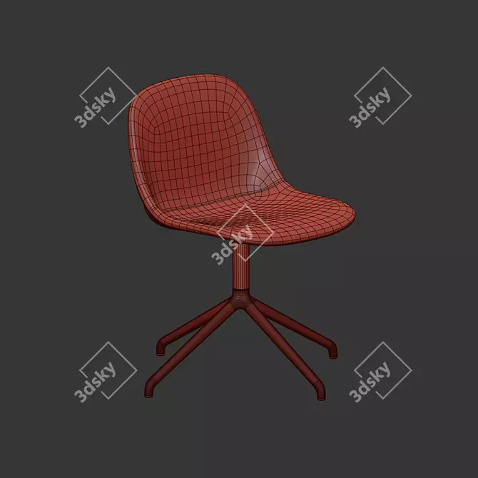 Modern Muuto Swivel Side Chair 3D model image 7