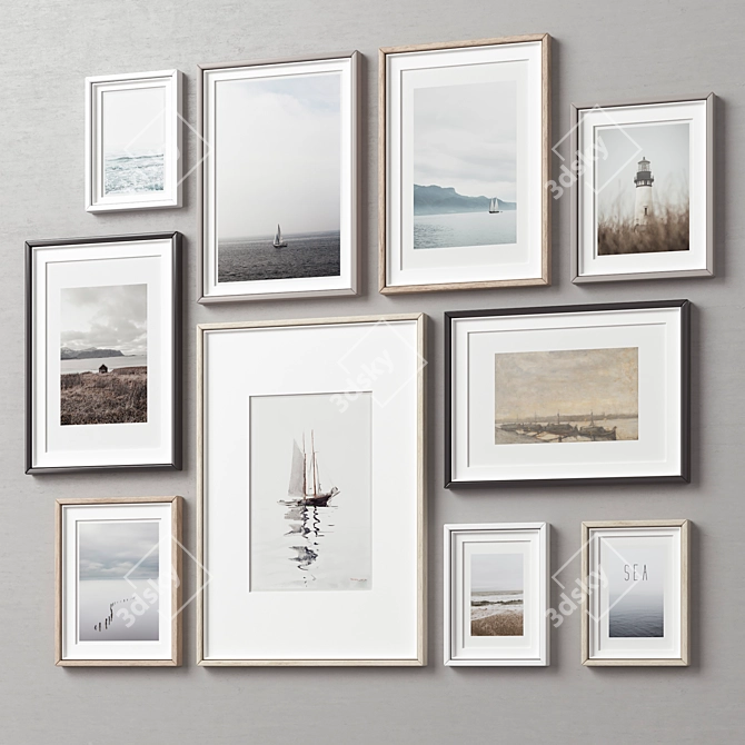 Multi-frame Set with Textures 3D model image 3