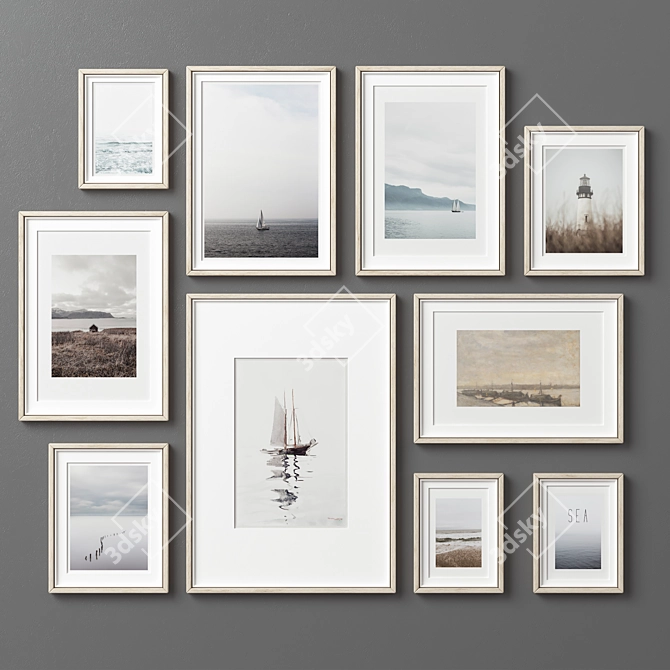 Multi-frame Set with Textures 3D model image 8