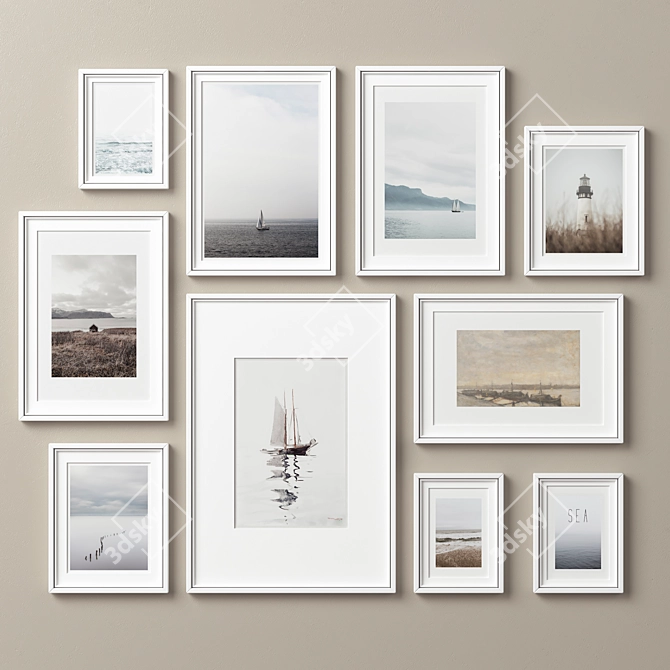 Multi-frame Set with Textures 3D model image 9