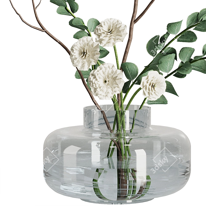 Elegant Blooms Bouquet Set 3D model image 2