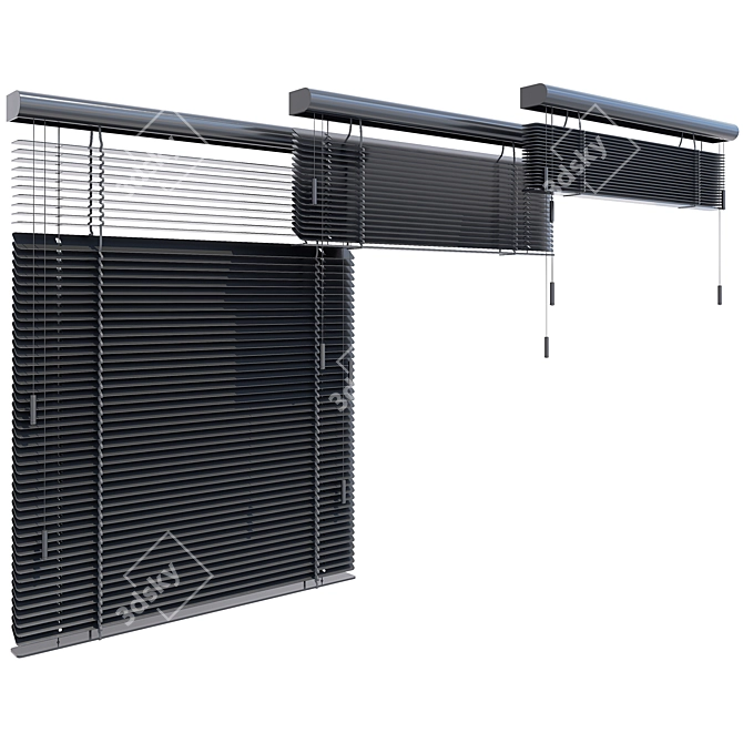 Adjustable Blinds, Window Decor 3D model image 1