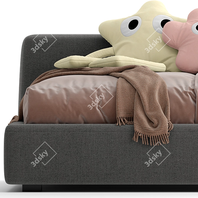 Cozy Single Bed Siena: Plush Paradise 3D model image 7