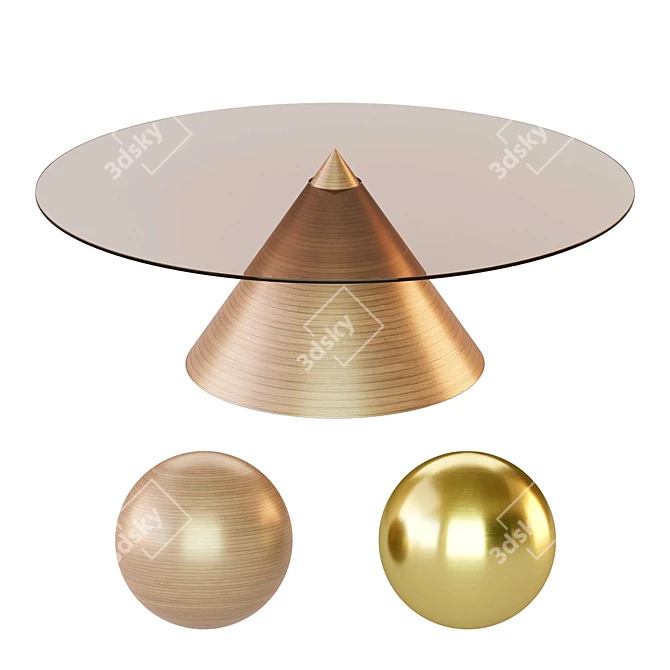 Designer Cone-shaped Halo Table 3D model image 2