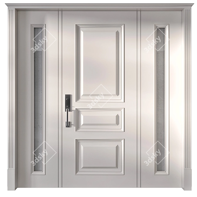 Luxury Entrance Door Design Collection 3D model image 1