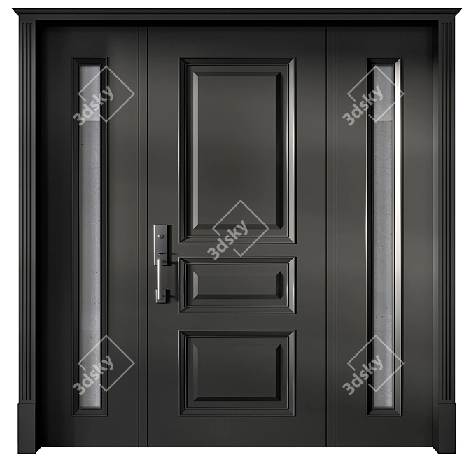 Luxury Entrance Door Design Collection 3D model image 2