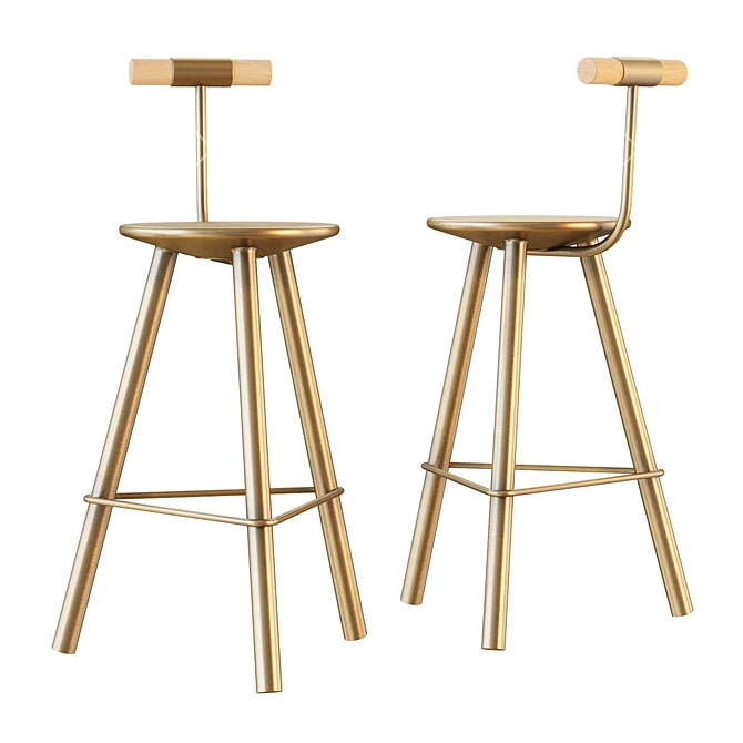 Erickson Aesthetics Tripod Stool 3D model image 1