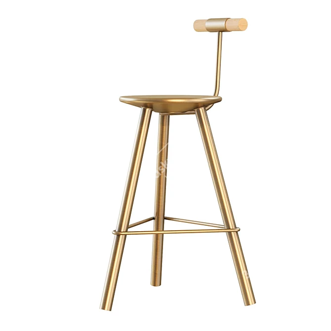 Erickson Aesthetics Tripod Stool 3D model image 3