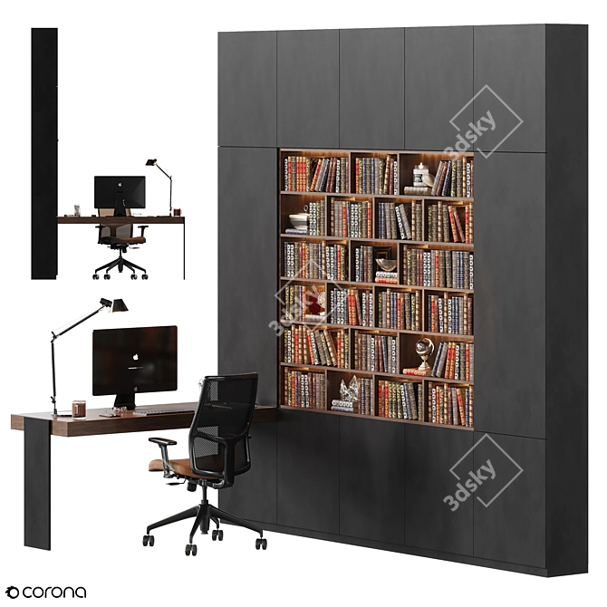 IKEA Modern Office Furniture 3D model image 6