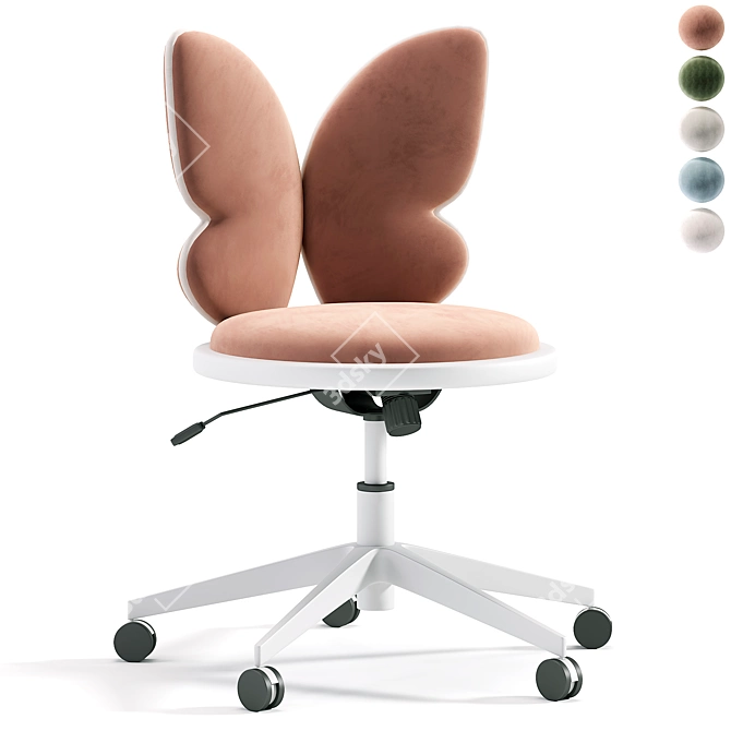 Ergonomic Pixie Office Chair 3D model image 2