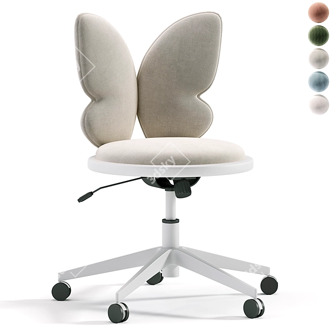 Ergonomic Pixie Office Chair 3D model image 3