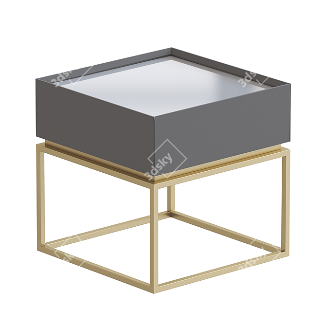 Sakhalin Bedside Tables in 4 Colors 3D model image 3